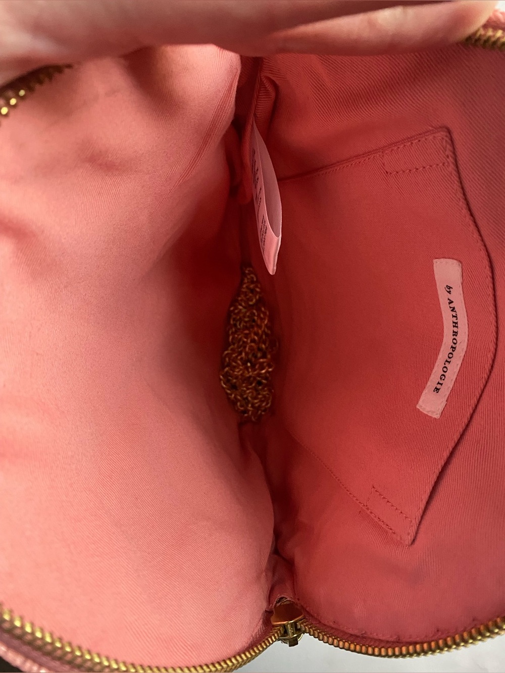 Anthropologie Embellished Round Beaded Clutch - Pink - Picture 3 of 3
